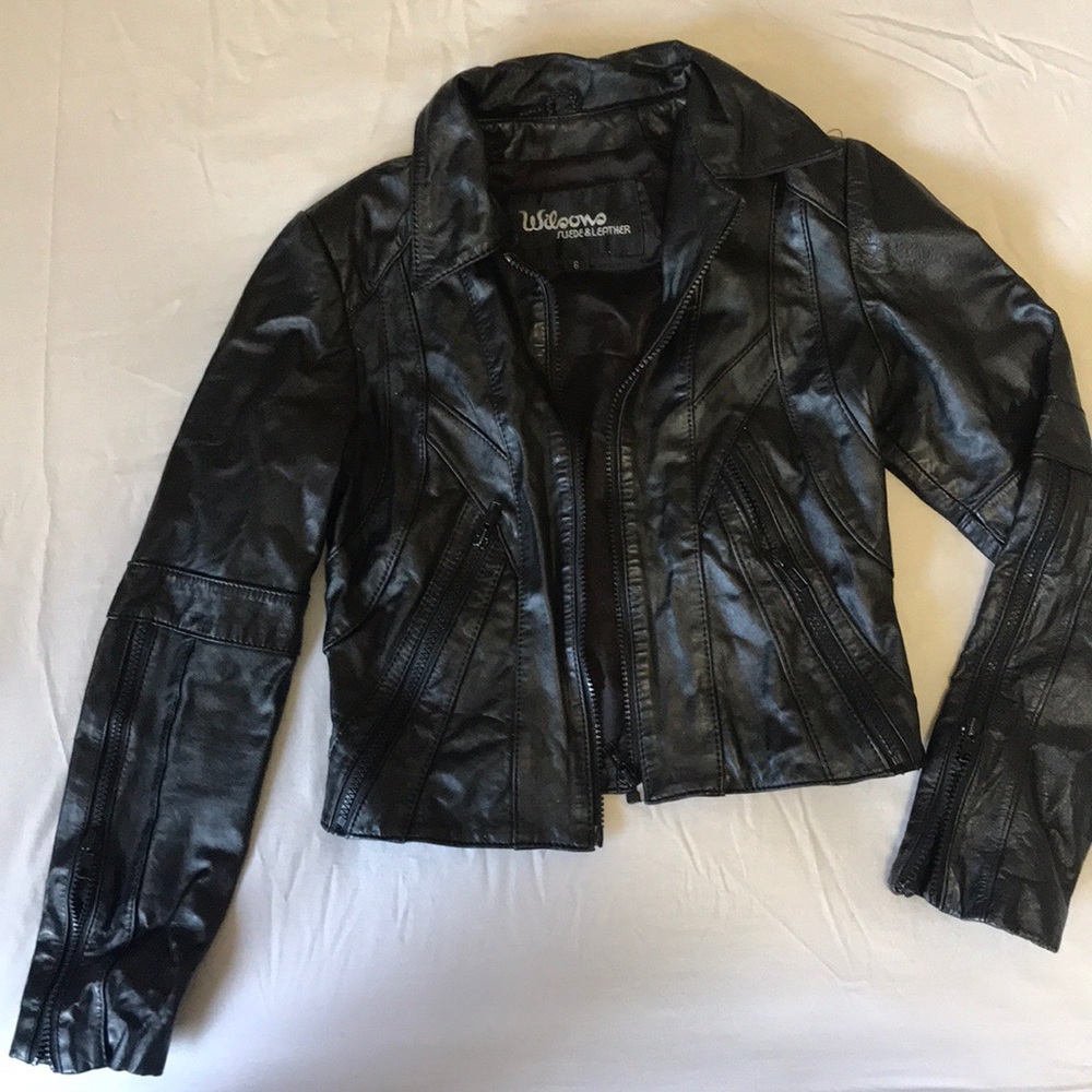 Wilson suede & leather, black jacket, used